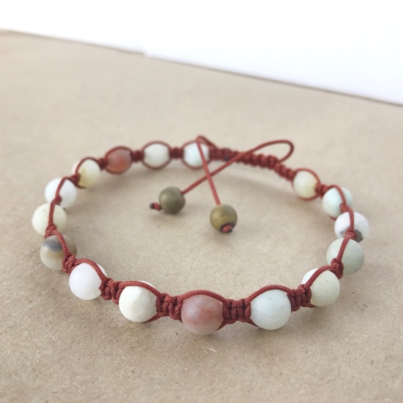 Handmade} Amazonite w/ Hematite Accent Bracelet - Picture 3 of 4